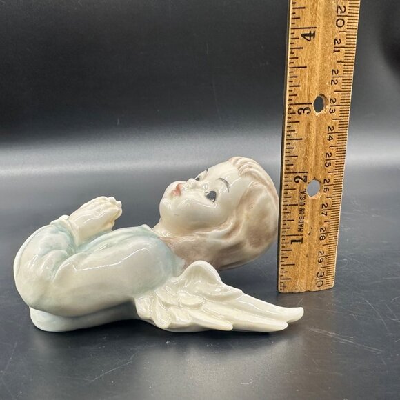 Vintage Porcelain Praying Angel Wall Hanging Goebel West Germany Hul 718 B Blue - Picture 10 of 10